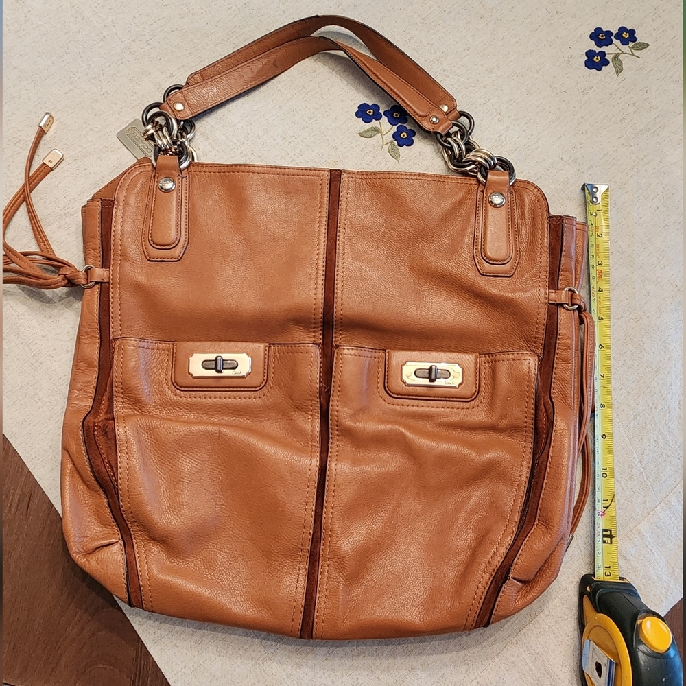 Coach Tan Leather and Suede Women's Bag